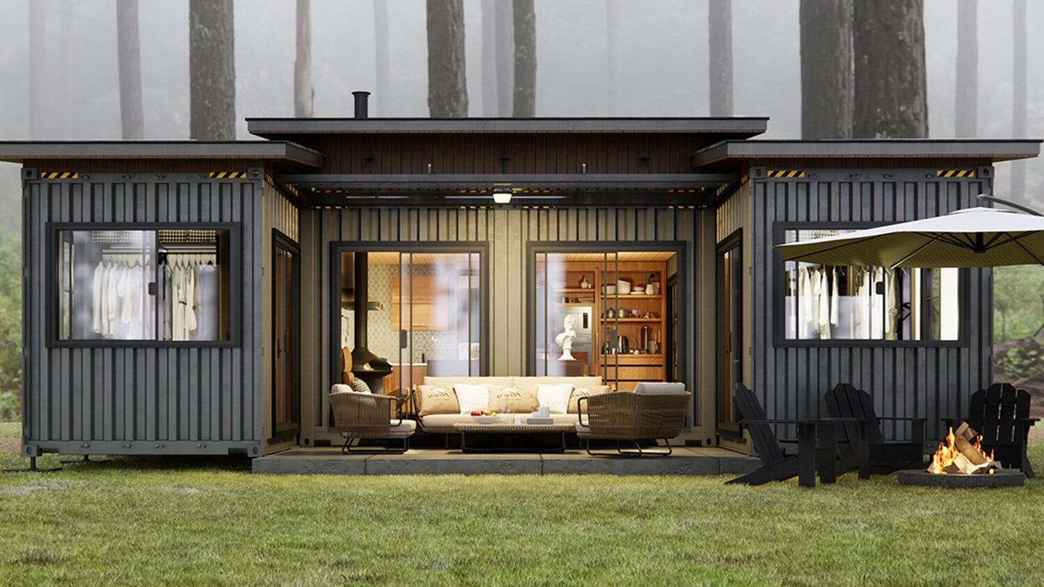 Detailed design of the container house AG21 - Aspax Construction Company